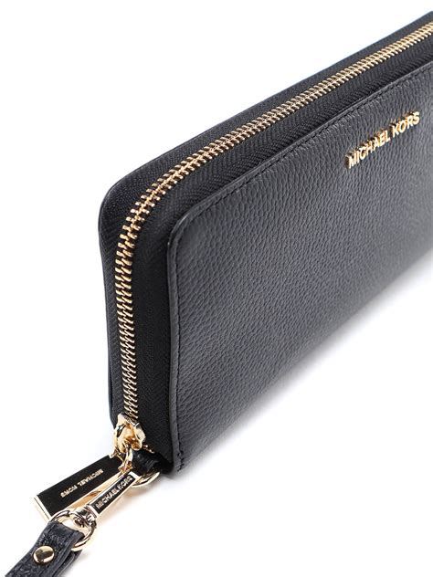 michael kors black canvas wallet jet set|Michael Kors oversized wallet.